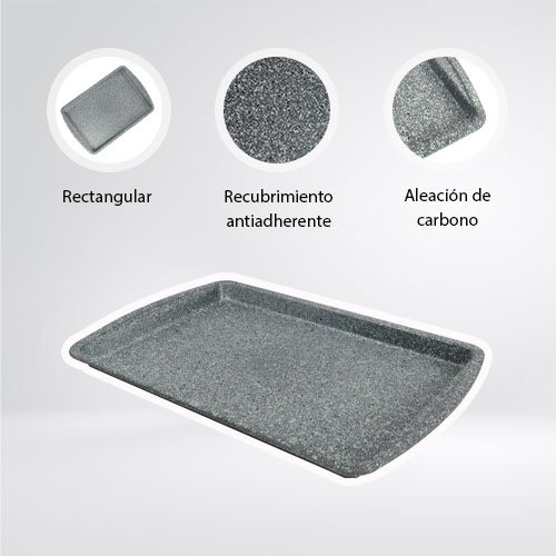 CHAROLA MEDIANA PARA HORNEAR DE ACERO - Imagen 2