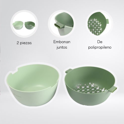 BOWL CON COLADOR DE 20 CM - Imagen 2