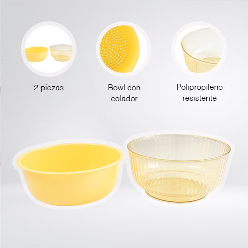 BOWL CON COLADOR DE 27 CM - Imagen 2