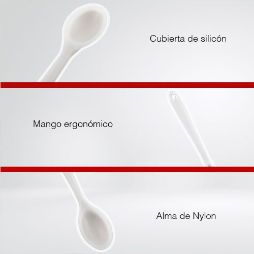 CUCHARA DE NYLON CON CUBIERTA DE SILICON COLOR GRIS - Imagen 2