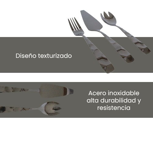 CUBIERTOS NEGROS PARA 6 PERSONAS - Imagen 2