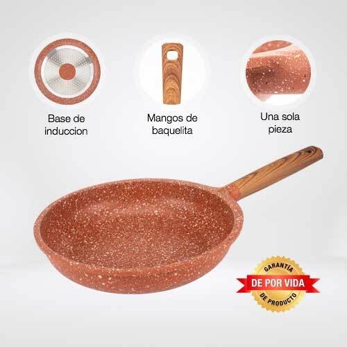 SARTEN DE 20 CM DE ALUMINIO FUNDIDO VOLCANO ROCK - Imagen 2