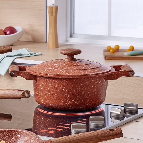 CACEROLA DE 4.3 L CON TAPA DE ALUMINIO FUNDIDO VOLCANO ROCK - Imagen 6