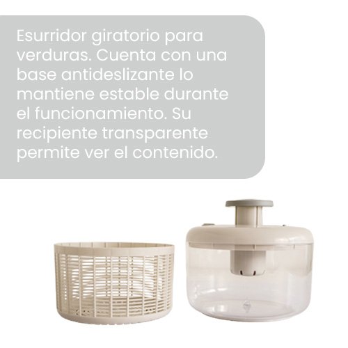 ESCURRIDOR GIRATORIO PARA VERDURAS - Imagen 3