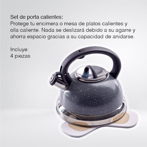 SET DE 4 PORTACALIENTES DE SILICON - Imagen 3