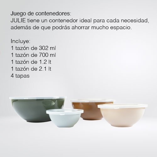 Set de 4 Contenedores Anidables Multicolores | Herméticos y Apilables - Imagen 3