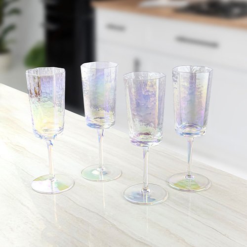 SET DE 4 COPAS ALTAS DE 200 ML DE VIDRIO TORNASOL - Imagen 6