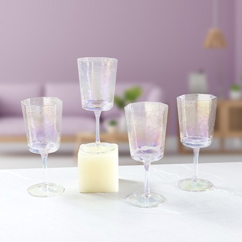 SET DE 4 COPAS ALTAS DE 260 ML DE VIDRIO TORNASOL - Imagen 6