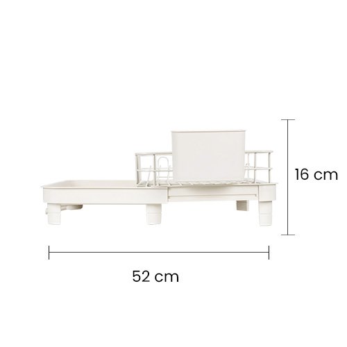 ESCURRIDOR PARA PLATOS EXPANDIBLE DE ACERO COLOR MARFIL - Imagen 4