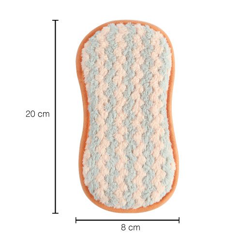 SET DE 2 ESPONJAS PARA PLATOS DOBLE CARA CON FIBRA Y MICROFIBRA - Imagen 4