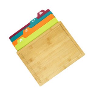 JUEGO DE TABLA ESTUCHE DE BAMBU CON 4 TABLAS PARA PICAR
