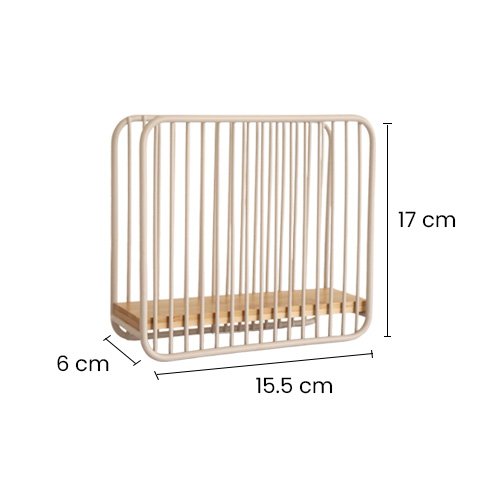 SERVILLETERO DE ACERO Y BAMBU - Imagen 4