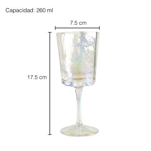 SET DE 4 COPAS ALTAS DE 260 ML DE VIDRIO TORNASOL - Imagen 4