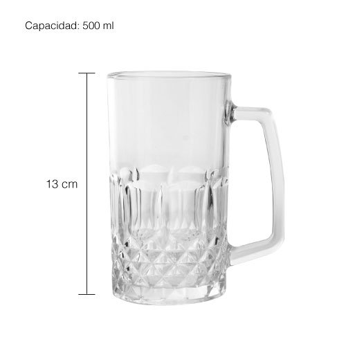 SET DE 4 TARROS CERVECEROS DE 500 ML DE VIDRIO - Imagen 4