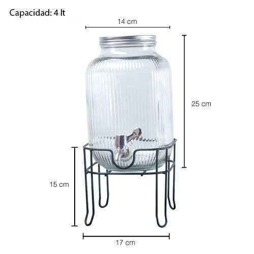 VITROLERO DE 4 L CON BASE DE METAL - Imagen 4