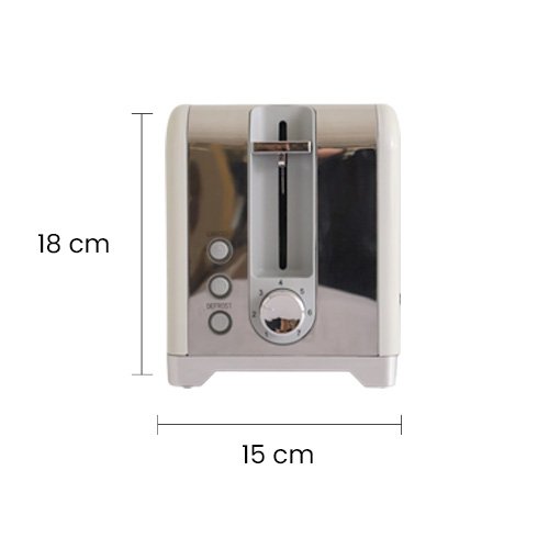 Tostador Eléctrico Vintage Marfil | 2 Rebanadas y 7 Niveles de Tostado - Imagen 4