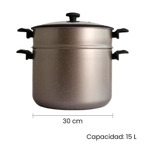 OLLA VAPORERA DE ALUMINIO DE 15 LT - Imagen 4