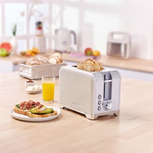 Tostador Eléctrico Vintage Marfil | 2 Rebanadas y 7 Niveles de Tostado