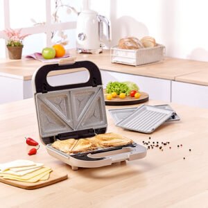 Sandwichera 2 en 1 Marfil con Placas Intercambiables | 750W