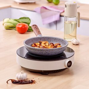 Parrilla Infrarroja de Vitrocerámica Marfil | 1000W y 9 Niveles