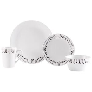 VAJILLA REDONDA DE CERAÂMICA 16 PZAS P 4 PERSONAS