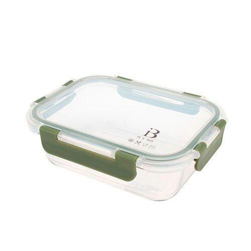 CONTENEDOR RECTANGULAR DE VIDRIO 1040 ML COLOR VERDE - Imagen 5