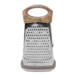 RALLADOR CUADRUPLE DE ACERO INOXIDABLE CON CONTENEDOR