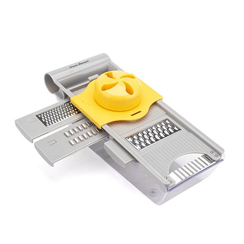 RALLADOR MULTICORTE CON CONTENEDOR Y ACCESORIOS