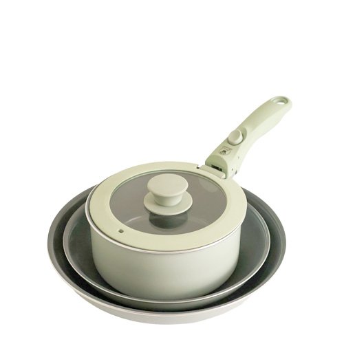 JUEGO DE CAZO Y SARTENES CON AGARRADERA DESMONTABLE PRACTICOOK