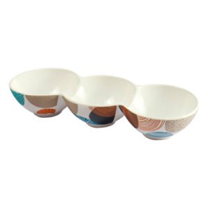 SALSERO DE CERAMICA DE 25 CM CON 3 DIVISIONES
