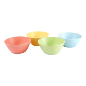 SET DE 4 BOWLS DE 470 ML DE MELAMINA DE COLORES
