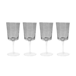 SET DE 4 COPAS ALTAS DE 260 ML DE VIDRIO GRIS