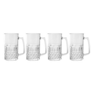 SET DE 4 TARROS CERVECEROS DE 500 ML DE VIDRIO