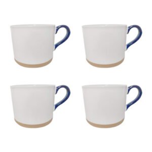 SET DE 4 TAZAS DE PORCELANA 400 ML