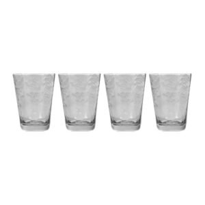 SET DE 4 VASOS CORTOS DE 310 ML DE VIDRIO GRIS