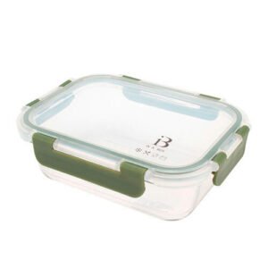 Contenedor de Vidrio Rectangular Oriol1520 | 1520 ml Verde Olivo