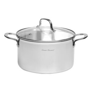 CACEROLA DE 6 L DE TRIPLE CAPA DE ACERO INOXIDABLE CON TAPA