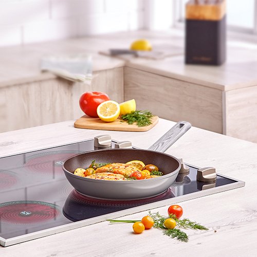 Sartén de 24 cm de aluminio forjado color gris - Imagen 2