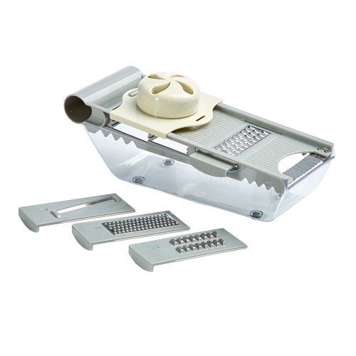 RALLADOR MULTICORTE CON CONTENEDOR Y ACCESORIOS